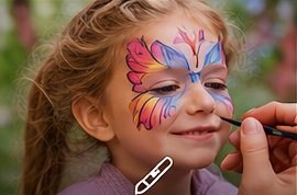 Pintacaras artístico para fiestas infantiles